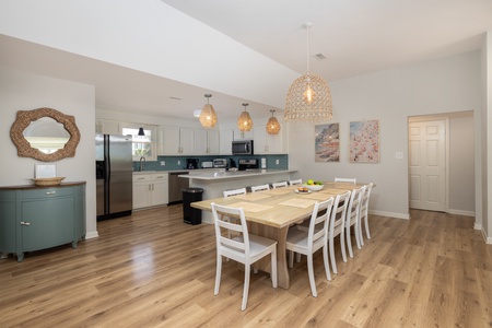 Seat up to 10 people in your expansive dining room