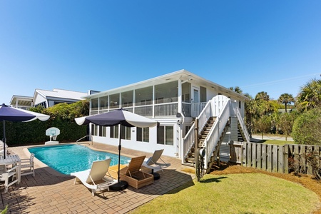 Sunshine by the Sea – Private Pool & Coastal Charm – Beautiful Folly Beach vacation rental steps from the ocean.