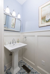 First floor half bath