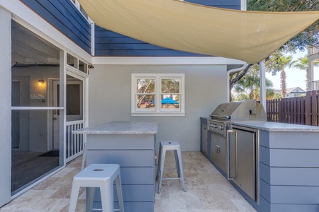 Host a cookout with your outdoor grill area