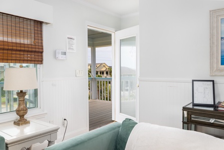 Access your front porch from the living room