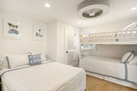 Bedroom #6 has a bunk and queen bed