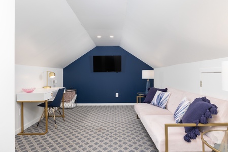 Relax and read a book in the quiet loft space