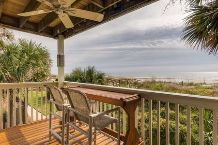 Enjoy your morning coffee where ocean breezes and coastal views create the perfect start to your day.