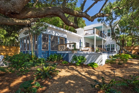 Welcome to Follynesia, a modern oasis located on a quiet beachfront street on Folly Beach