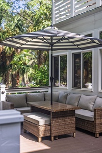 Side porch located off of the dining room