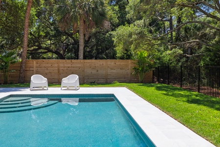 Swim in your sparkling pool