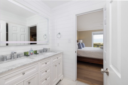 Jack and Jill Bathroom with Dual Vanity