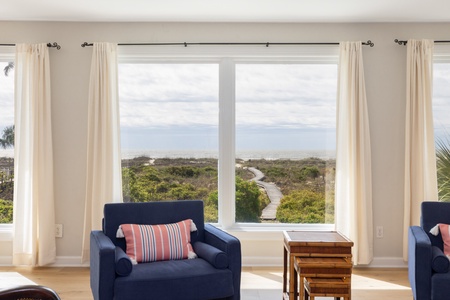 Beach views highlight your bright and airy living space