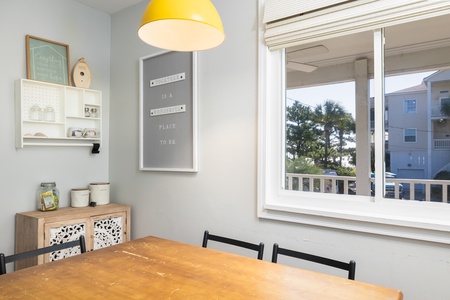 Enjoy your morning coffee at your kitchen table