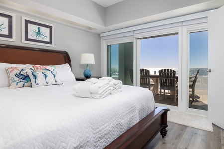 Wake to the sound of ocean waves and gulls right from your primary bedroom