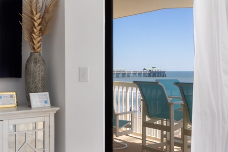 The Folly Beach Pier sits just outside the window
