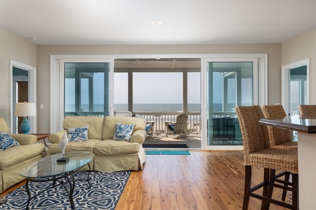 Walk straight through to the back deck