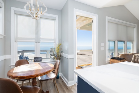Enjoy breakfast around your dining nook with ocean views