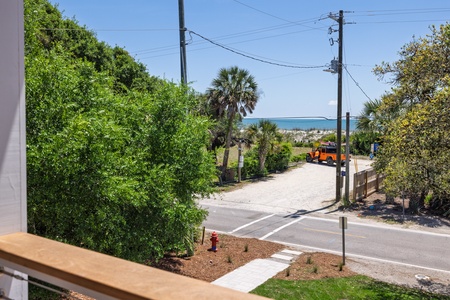 The beach is just steps away from your front porch