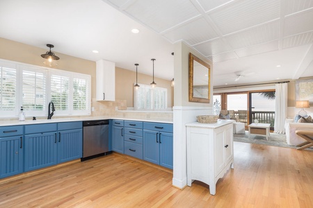 Your spacious kitchen flows seamlessly into the living area, creating the perfect setting for memorable meals and relaxed conversations.