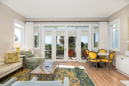 A large, bright living room is the perfect place to spend time with family