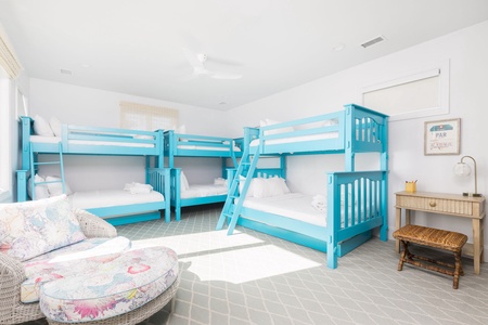 An extra large bunk room is a great spot for the kids
