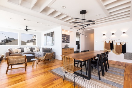Your dining room blends seamlessly into the living room