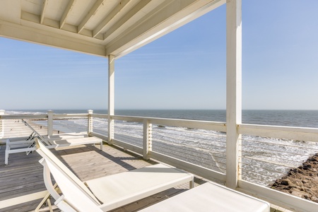 Take in the sights from your upstairs porch