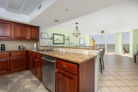 Your kitchen is just down the hallway