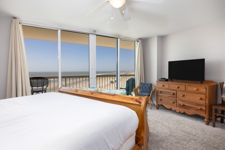 Your king bedroom has floor to ceiling windows for spectacular views of the Atlantic Ocean