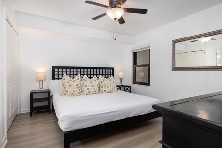 A second king bedroom offers a quiet retreat