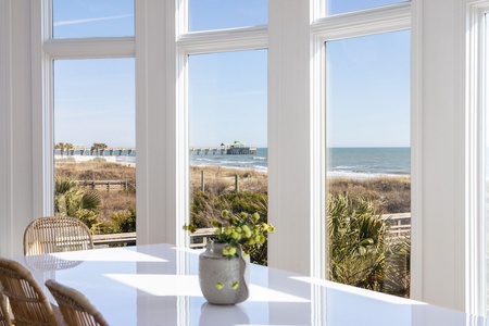 Folly Pier is visible from the dining room