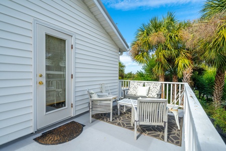 Porch off of double bedroom