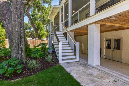 Access the pool through your first floor screened-in deck