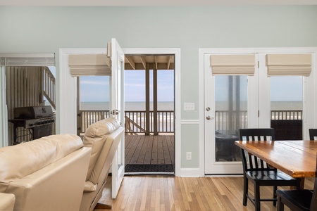 Your living area leads out to your wrap-around deck