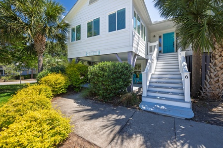 Step up to your front door or take the path to your downstairs entrance