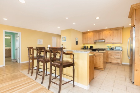 Enter the home to your fully-equipped kitchen