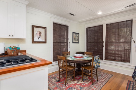 cozy dining area connected to living & kitchen