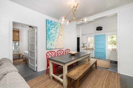 6 people can fit at your large dining room table