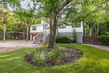 Beautifully landscaped front yard