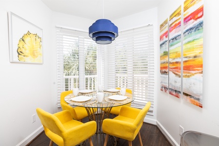 Your breakfast nook is situated in these bay windows