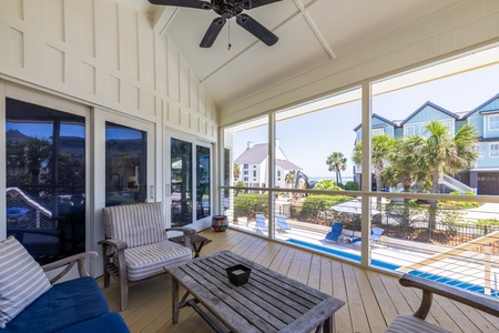 Lounge in your bright screened-in porch