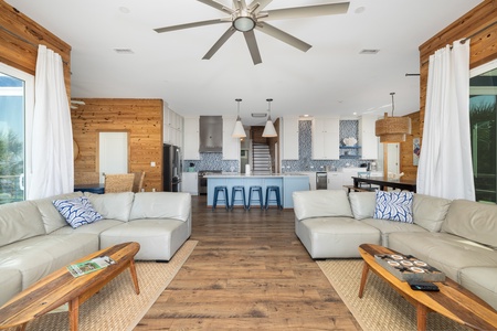 Your living room is large enough for families and groups