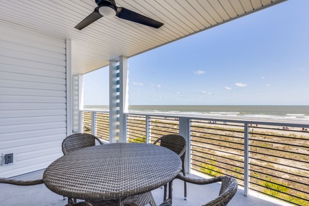 coral ocean view from porch