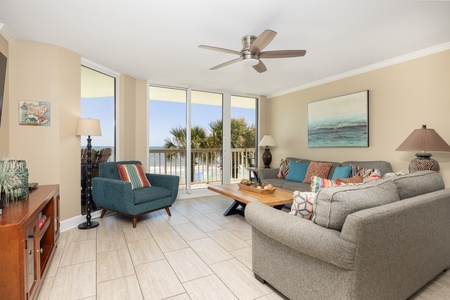 Ocean breezes meet coastal comfort in your airy living room