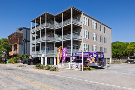 Beachwalk Villas is a multi-story beachfront property near all the major restaurants and food trucks