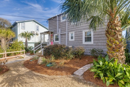 Drip Dry Up is surrounded by thoughtful landscaping and coastal touches
