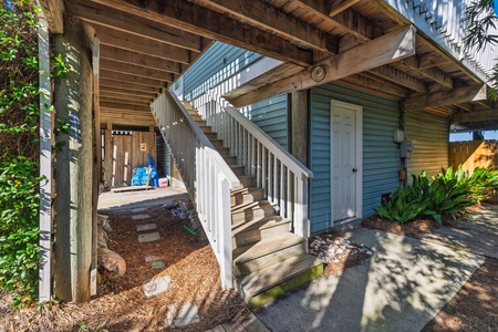 Take the steps up to your elevated front porch