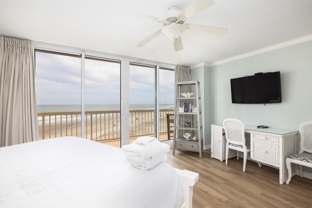 Wake to views of the ocean from your king bed