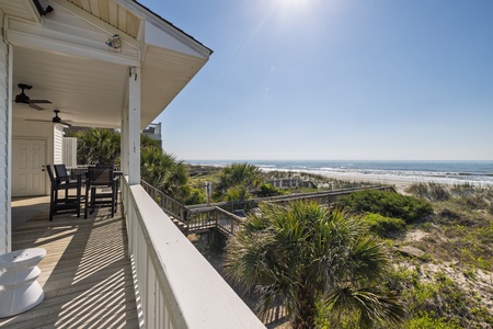 Your private deck offers expansive views of the Atlantic Ocean