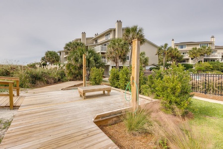 Oceanside shower for your convenience.