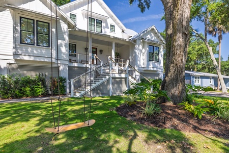 Enjoy the classic rope swing in your front lawn
