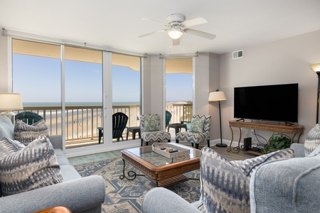 Your cozy living room is the perfect retreat after a busy beach day