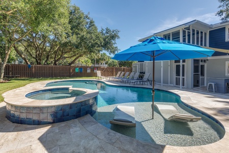 Soak up the sun from your sparkling pool